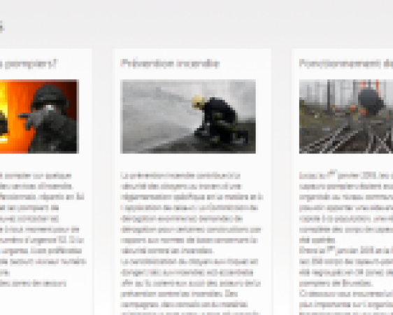 La section "Pompiers" du site web www.securitecivile.be